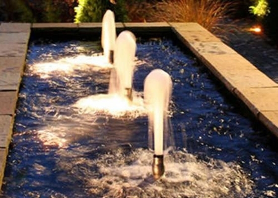 Cabeza de baile de la fuente boquillas de acero inoxidable chorro espumoso para la música fuente, fuente de estanque