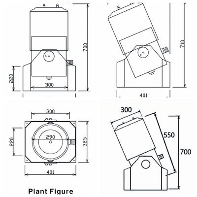 boca laminar de la fuente de la distancia 8000L/H 22m m de los 5m