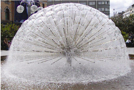 3" bocas cristalinas de la fuente del baile DN80 del hemisferio