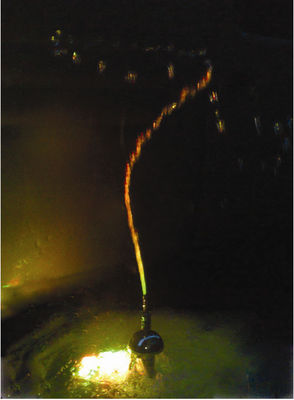 1,5" cabeza de cobre amarillo de la boca de la fuente de la charca de la boca de jet de la fuente de agua del dragón de la rotación de Chrome