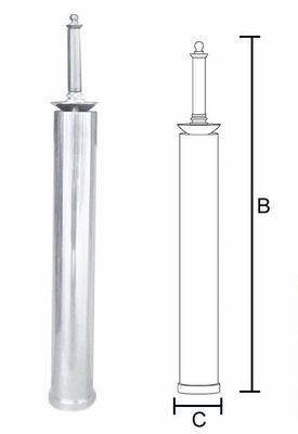 Acero inoxidable cabezas de espray de la fuente de agua de la trompeta de 2 capas