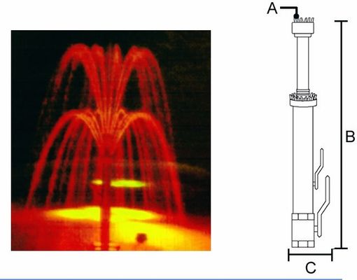 Cabezas de espray de acero inoxidables de la fuente de Cherry Blossom Fountain Nozzle Water de 2 capas