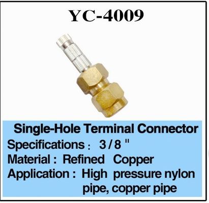 Boca de espray de la niebla del agua 3/8" conector terminal de cobre amarillo