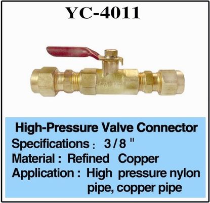 3/8" conector de válvula de cobre amarillo del agua para la boca del agua de la niebla