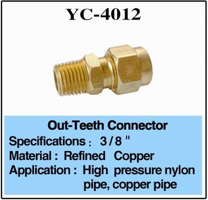 Latón 1/4" conector externo del tornillo de las instalaciones de tuberías de la fuente