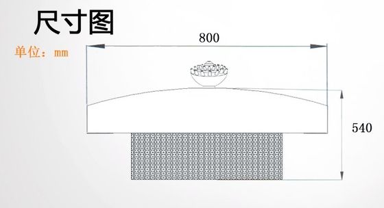 Fuente de agua del acero inoxidable del jardín 800m m del diseño gráfico