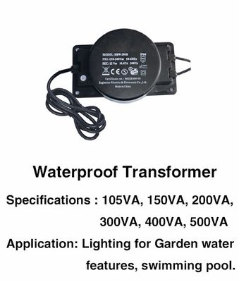 Transformador impermeable de la piscina del plástico IP68 500VA