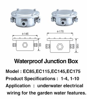 Caja de conexiones de la prenda impermeable Ip68 del diámetro 145m m 175m m del acero inoxidable