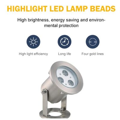 luces LED subacuáticas impermeables 1.5W