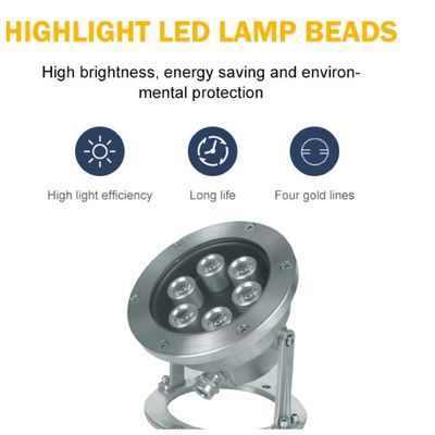 Luces LED subacuáticas impermeables inoxidables del acero IP68 100W