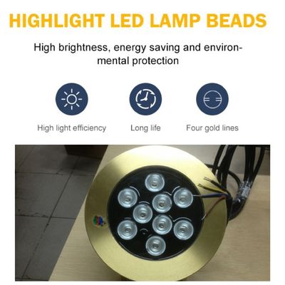 9W llevó luces subacuáticas de la piscina
