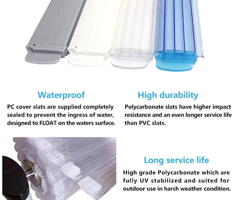 Cubierta eléctrica impermeable de la piscina de 24V los 8X5M