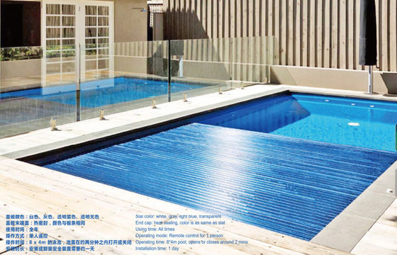 Cubierta eléctrica impermeable de la piscina de 24V los 8X5M