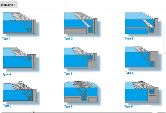 Cubierta automática de la piscina de la PC los 8X4M con un rodillo