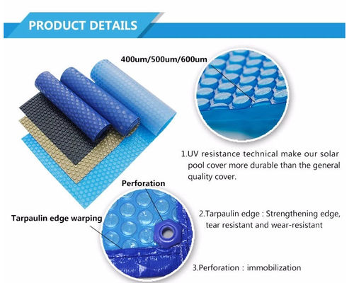 PE los 2.5×50m cubierta solar de la piscina de 400 micrones
