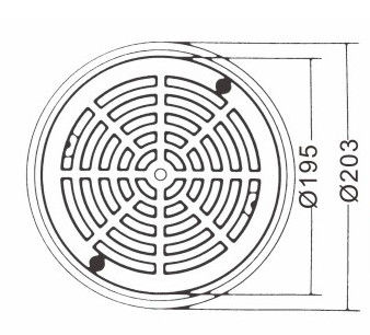 Cubierta de tierra antedicha del dren de piso de la piscina del ABS 203m m