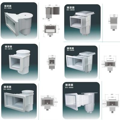 Smart blanco 1,5" desnatadora de la pared de la piscina