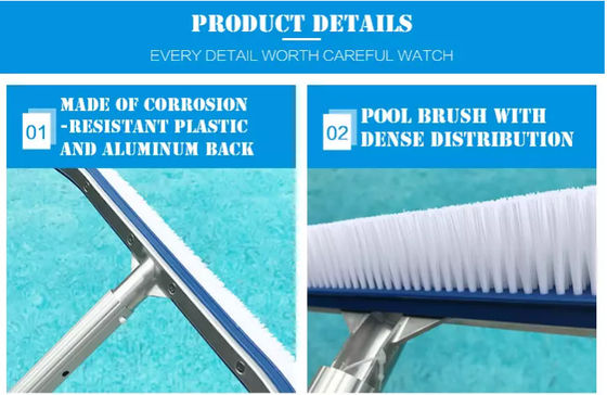 Equipo de limpieza de la piscina de Inground cepillo de lujo de la pared de la piscina de 18" de los 45cm