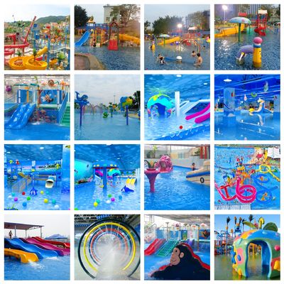 Tobogán acuático ULTRAVIOLETA anti de la ballena de la fibra de vidrio del equipo del parque del agua de los niños