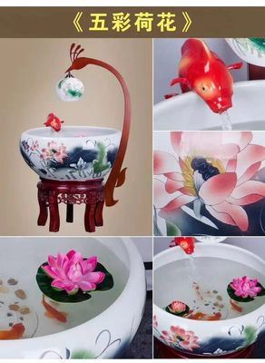 De Lotus alto Koi cuenco de los pescados del modelo 230m m