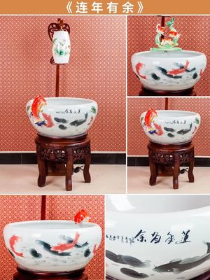 De Lotus alto Koi cuenco de los pescados del modelo 230m m