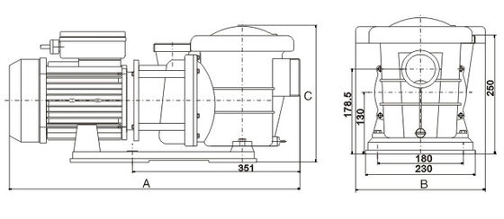bombas de la fuente de la piscina 2HP