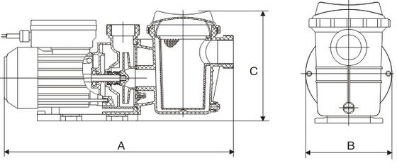 bombas de la fuente de la piscina 0.35Hp