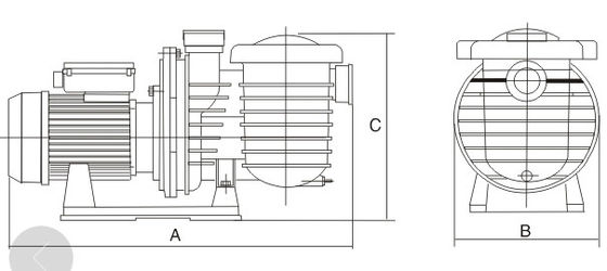 La fuente de la piscina de la pulgada 1HP del plástico 2 bombea