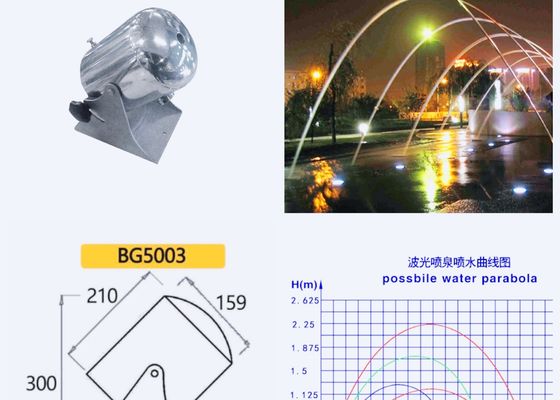 5003 l./h 14m m Jet Fountain Nozzle laminar de la distancia 4500 de los 32m