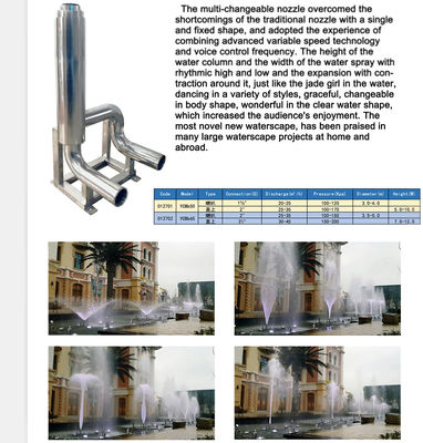 Flor variable Jet Nozzle de 2 de la pulgada de la piscina de la fuente 10m de los accesorios