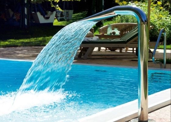 jet de acero inoxidable de la cascada de los accesorios de la fuente de la piscina de 600m m