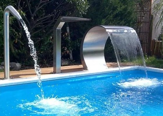 jet de acero inoxidable de la cascada de los accesorios de la fuente de la piscina de 600m m