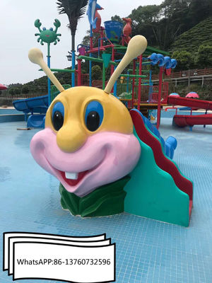 Fibra de vidrio ULTRAVIOLETA anti Caterpillar Aqua Water Slides del TUV