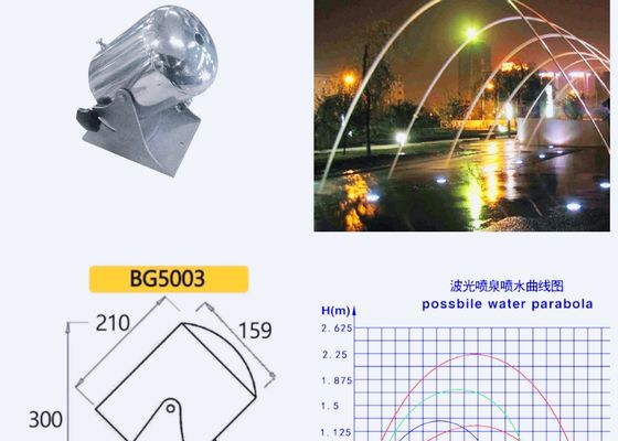 Boca laminar de acero inoxidable de la fuente de SS304 14m m