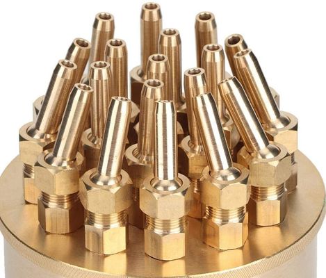 DN40 de cobre amarillo 1 el 1/2” 3 capas florecen fuente Jet Nozzle