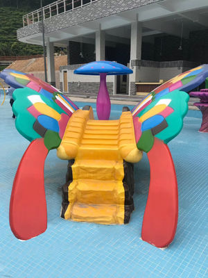 Tobogán acuático modificado para requisitos particulares de la mariposa del equipo del parque del agua de la fibra de vidrio