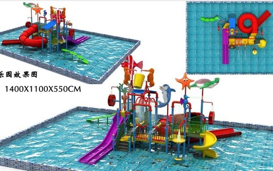 Tobogán acuático modificado para requisitos particulares de la mariposa del equipo del parque del agua de la fibra de vidrio