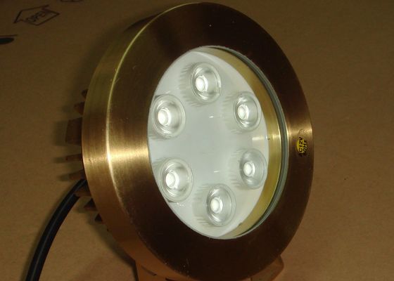 DMX512 2700K de cobre amarillo 6W RGB llevó luces subacuáticas de la piscina