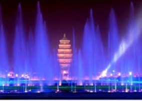La fuente colorida del baile de la música del agua equipa con inyector SS304 DN50 2 pulgadas