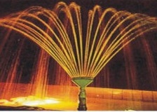 La fuente de cobre amarillo del baile del cuento de Chromplate Phoenix equipa con inyector el jet