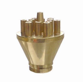 1,5" 2,5" cabezas de espray de cobre amarillo de la fuente de agua de la boca de jet de la fuente del tiroteo de Concertrating