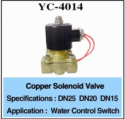 Anuncio publicitario 3/4 pulgada válvula electromagnética del agua de cobre amarillo de 1 pulgada