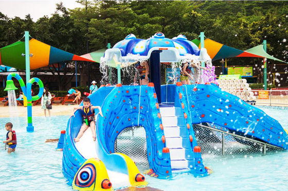 Tobogán acuático de la fibra de vidrio del equipo 8000x8000m m del parque del agua de los niños