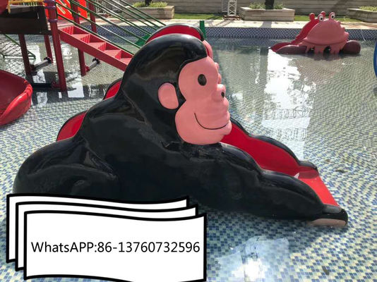 Tobogán acuático moderno del mono de la fibra de vidrio del equipo del parque del agua de los niños